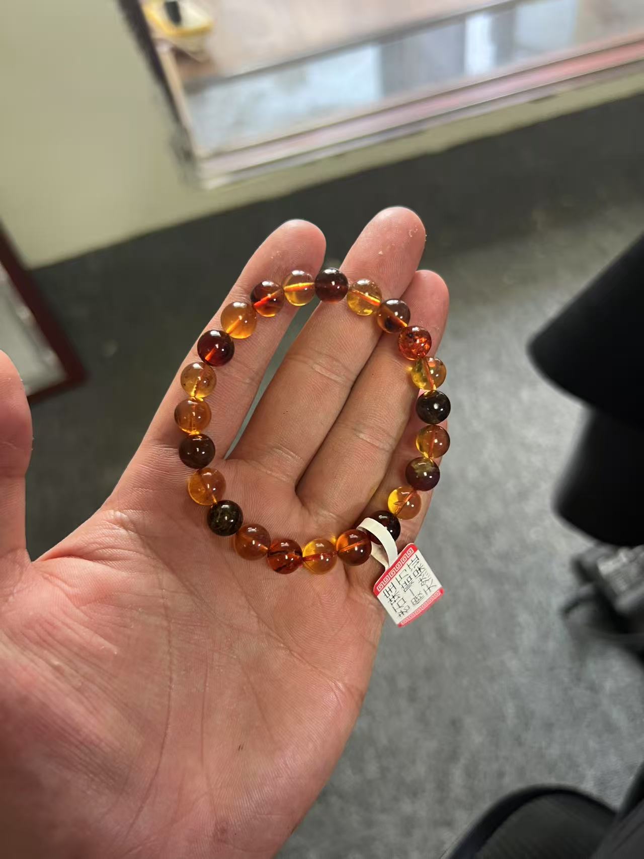 【老石珠宝商行】天然缅甸琥珀多宝手串规格8mm（多样性）