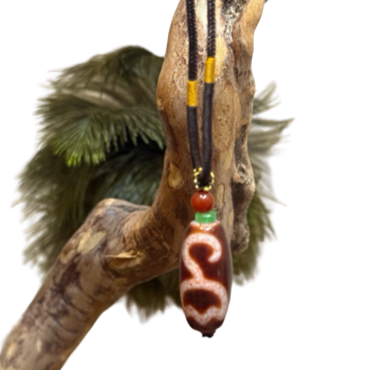 藏区回流红肉莲花玛瑙珠珠 尺寸约14*30