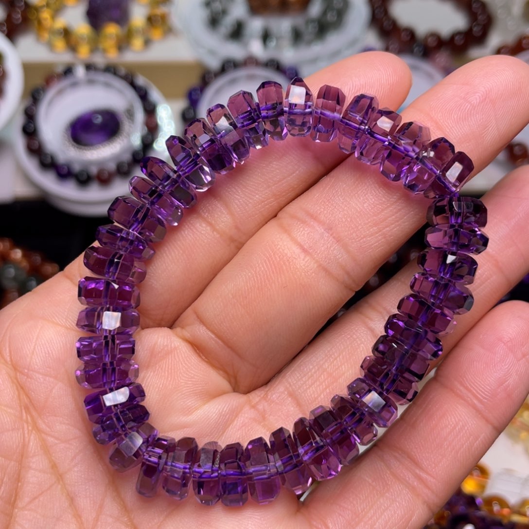 水晶手链未镶嵌巴西紫水晶