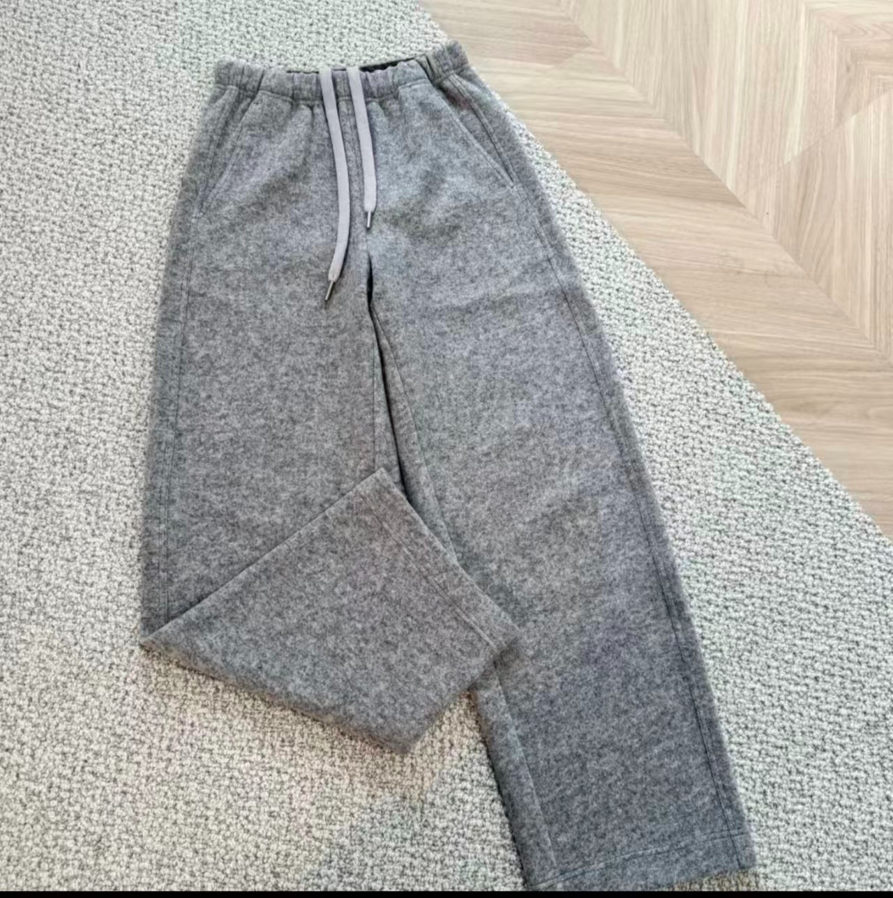 【澳毛裤】高级质感!拉绒工艺厚 羊毛窄版直筒弯刀裤显瘦秋冬弹力