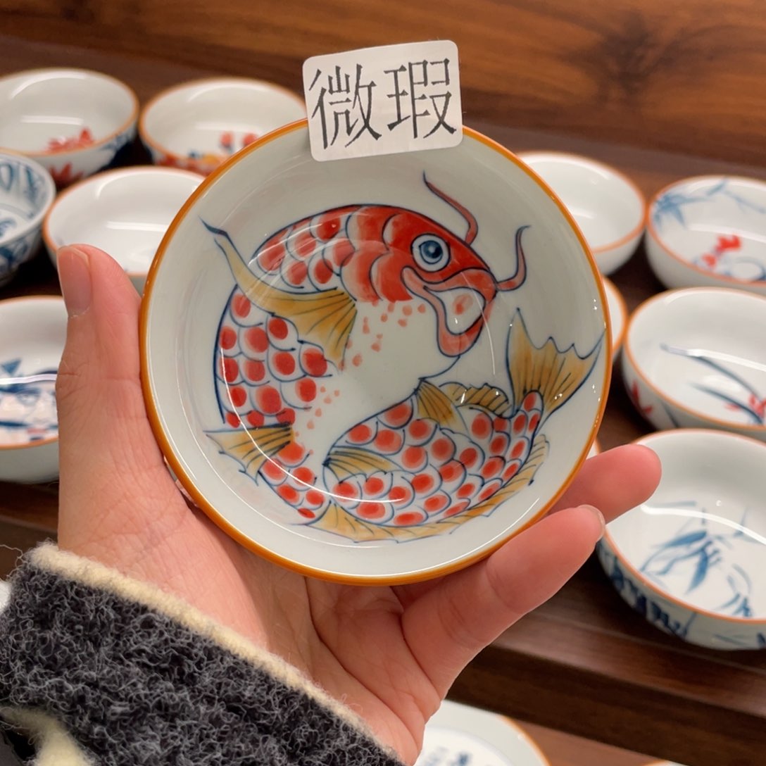 微瑕釉下彩纯手绘