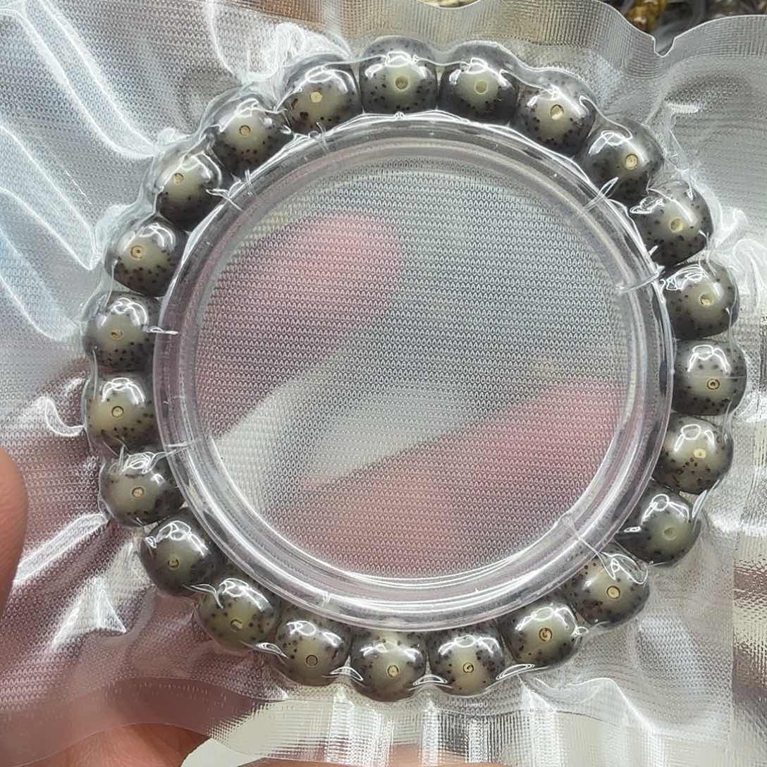 星月菩提手串36尽头黑冰星月菩提单圈1.0