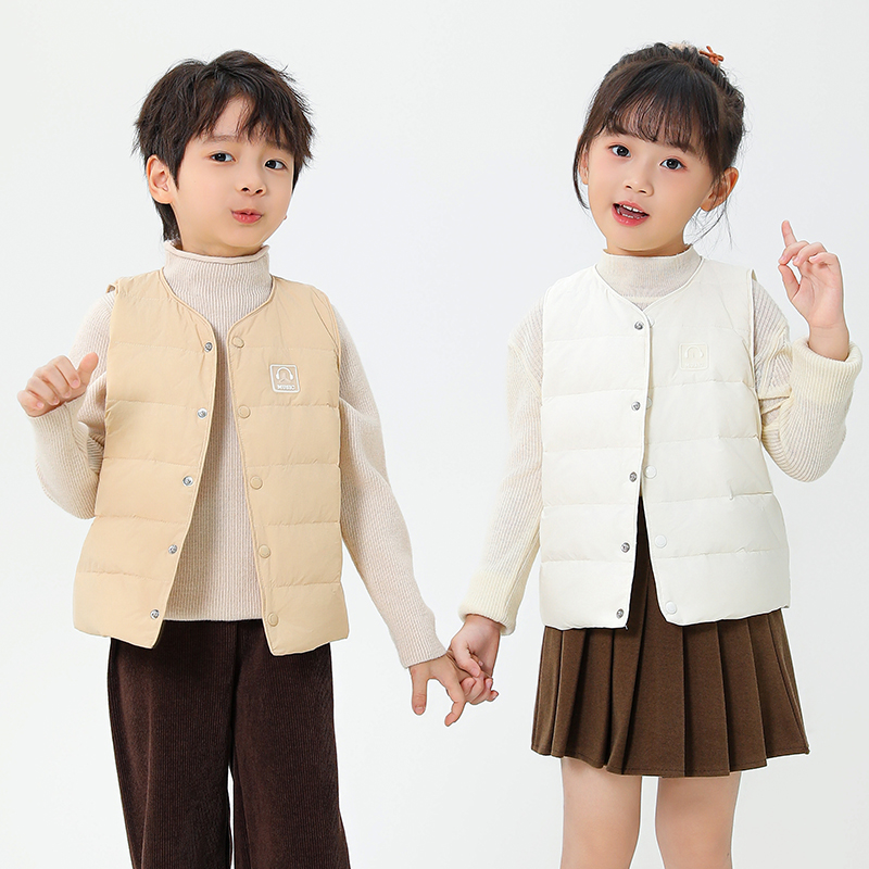 90绒 定制 140 150羽绒马甲打底神器春秋冬三季小马甲