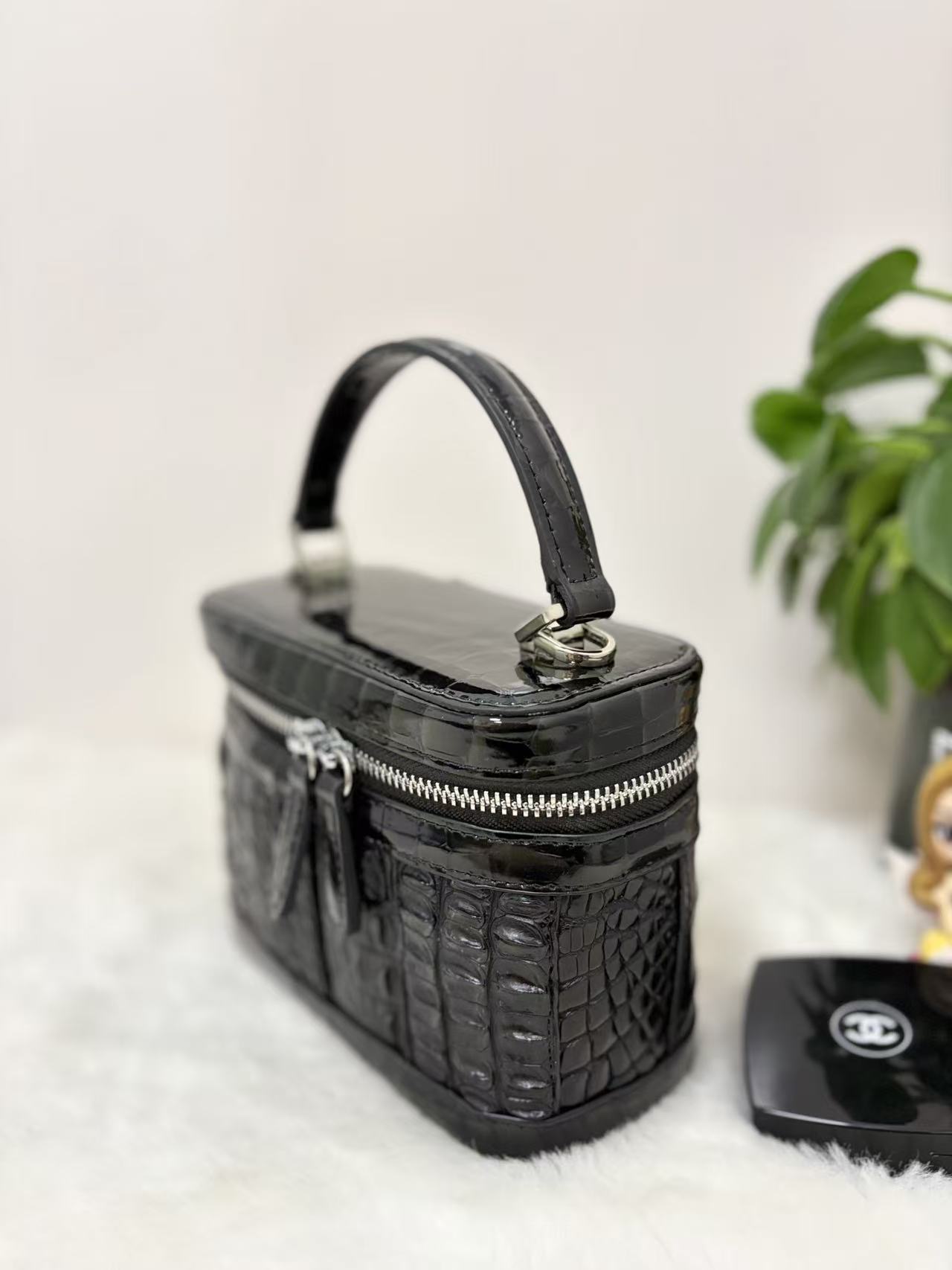 【稀有皮】真正鳄鱼皮盒子包百搭时尚经典高端女包包