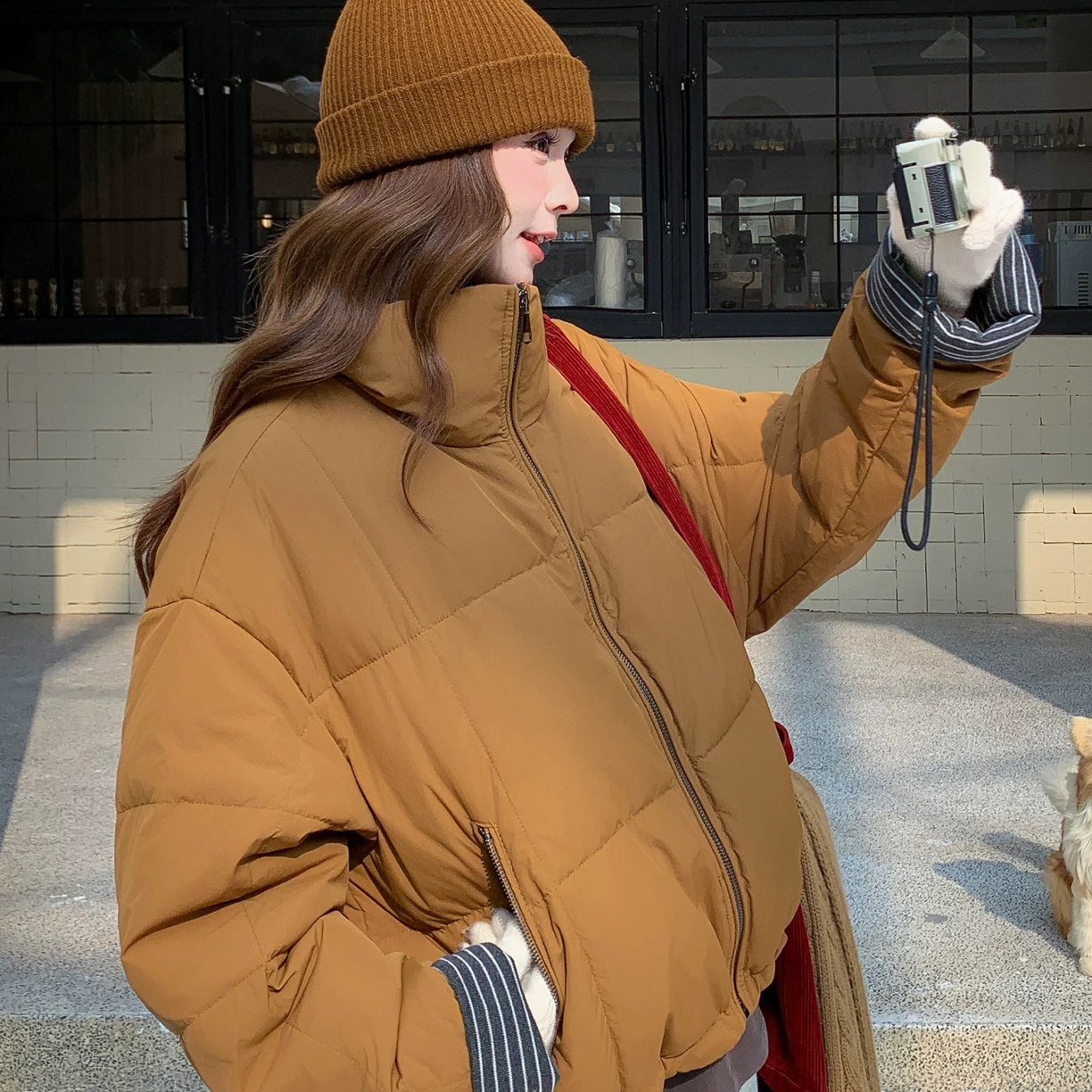 28119格子领口架构外套b26-1