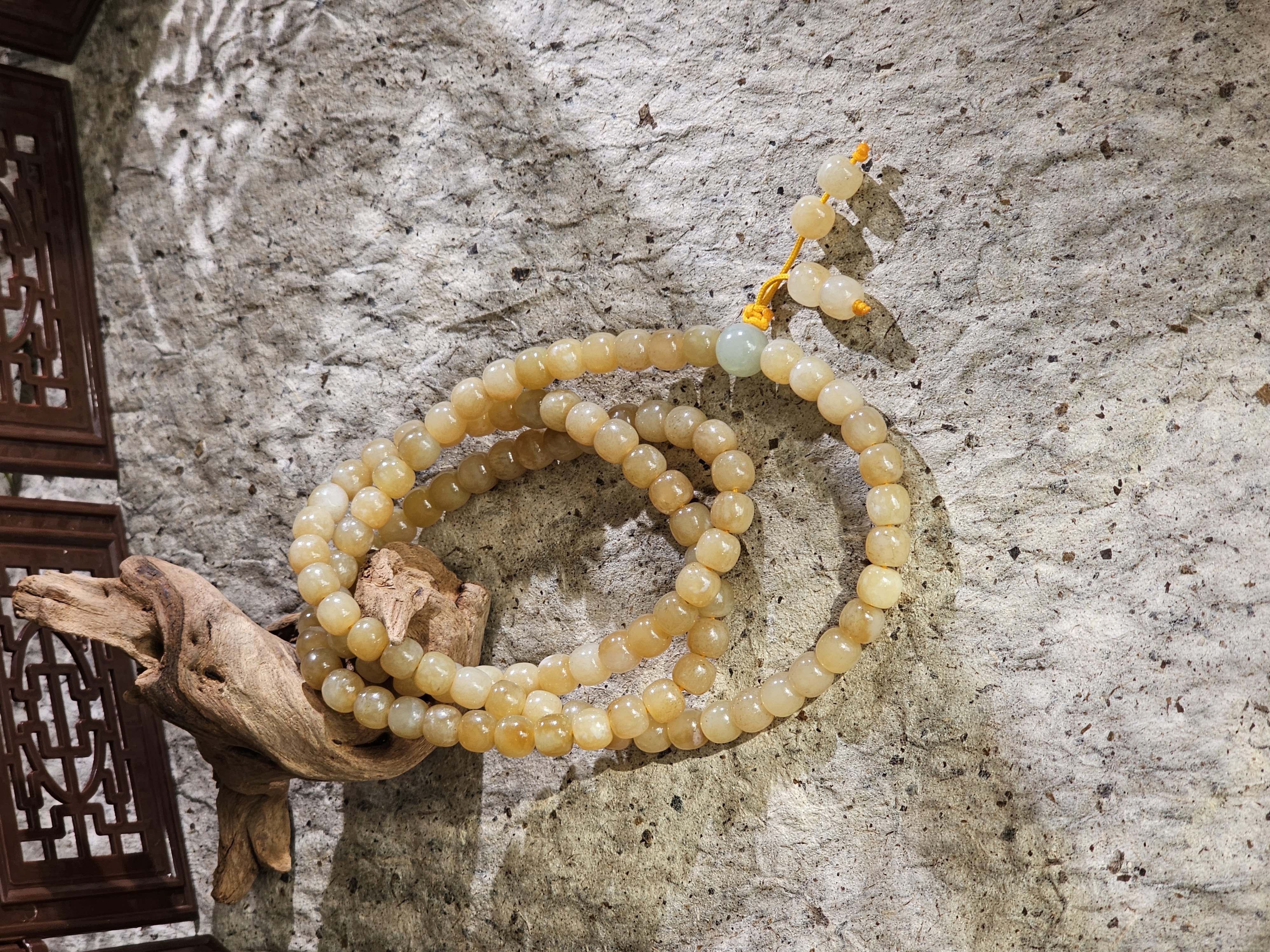和田玉糖色108手串