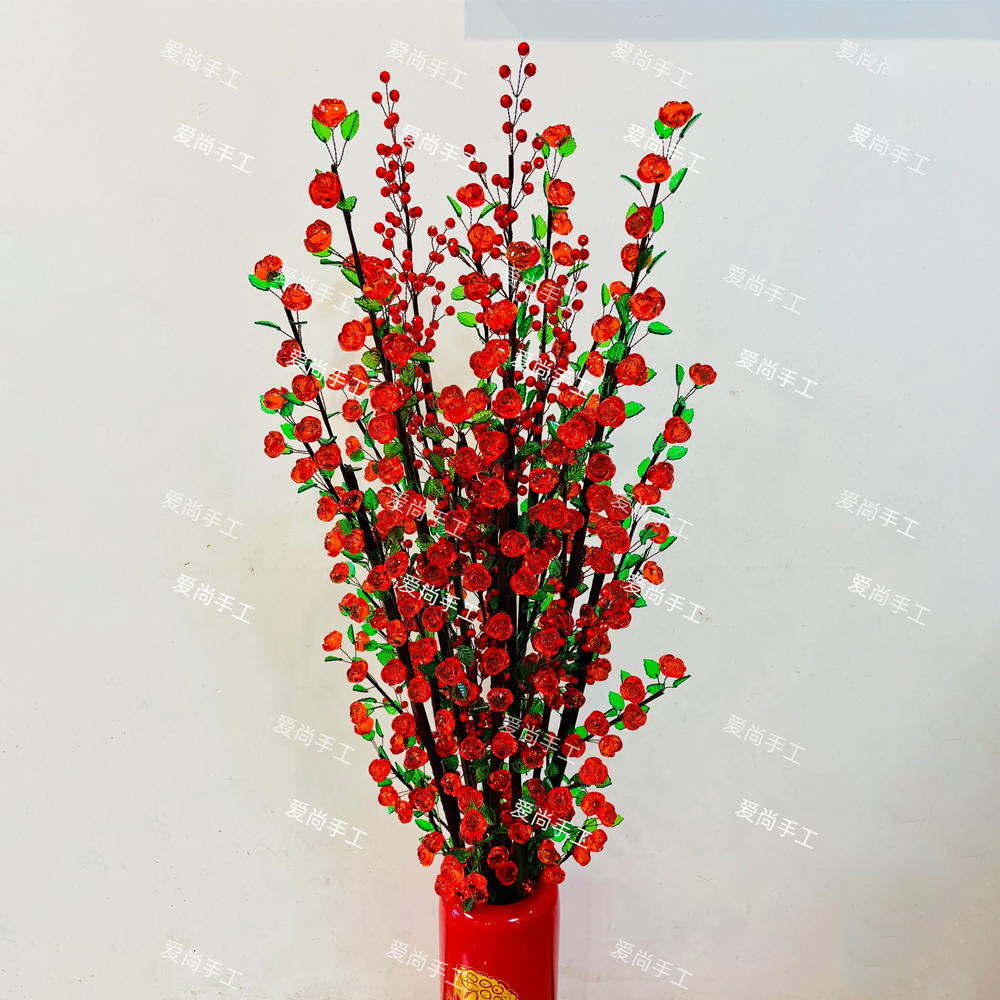 2025年新品落地款红运玫瑰手工DIY摆件材料包（不含花瓶）