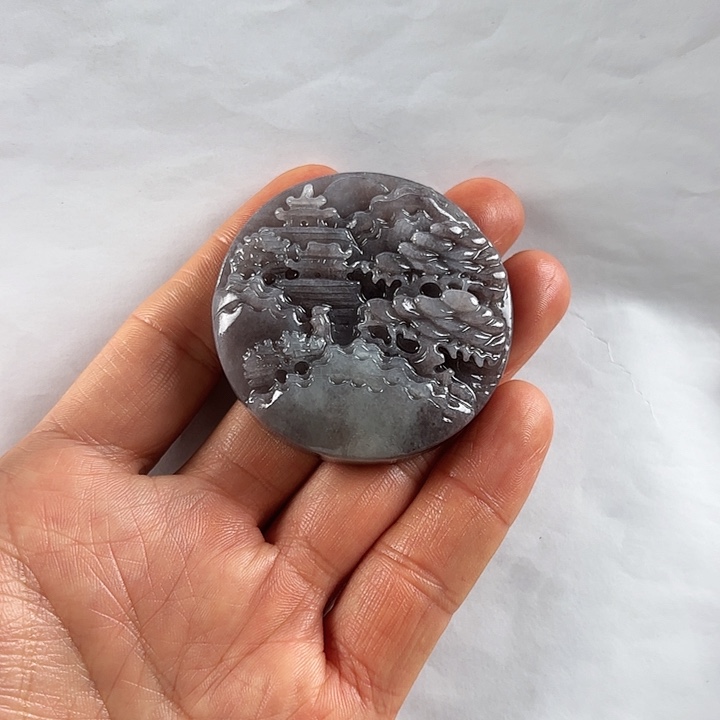 吊坠(不含链)未镶嵌和田玉铃***圆