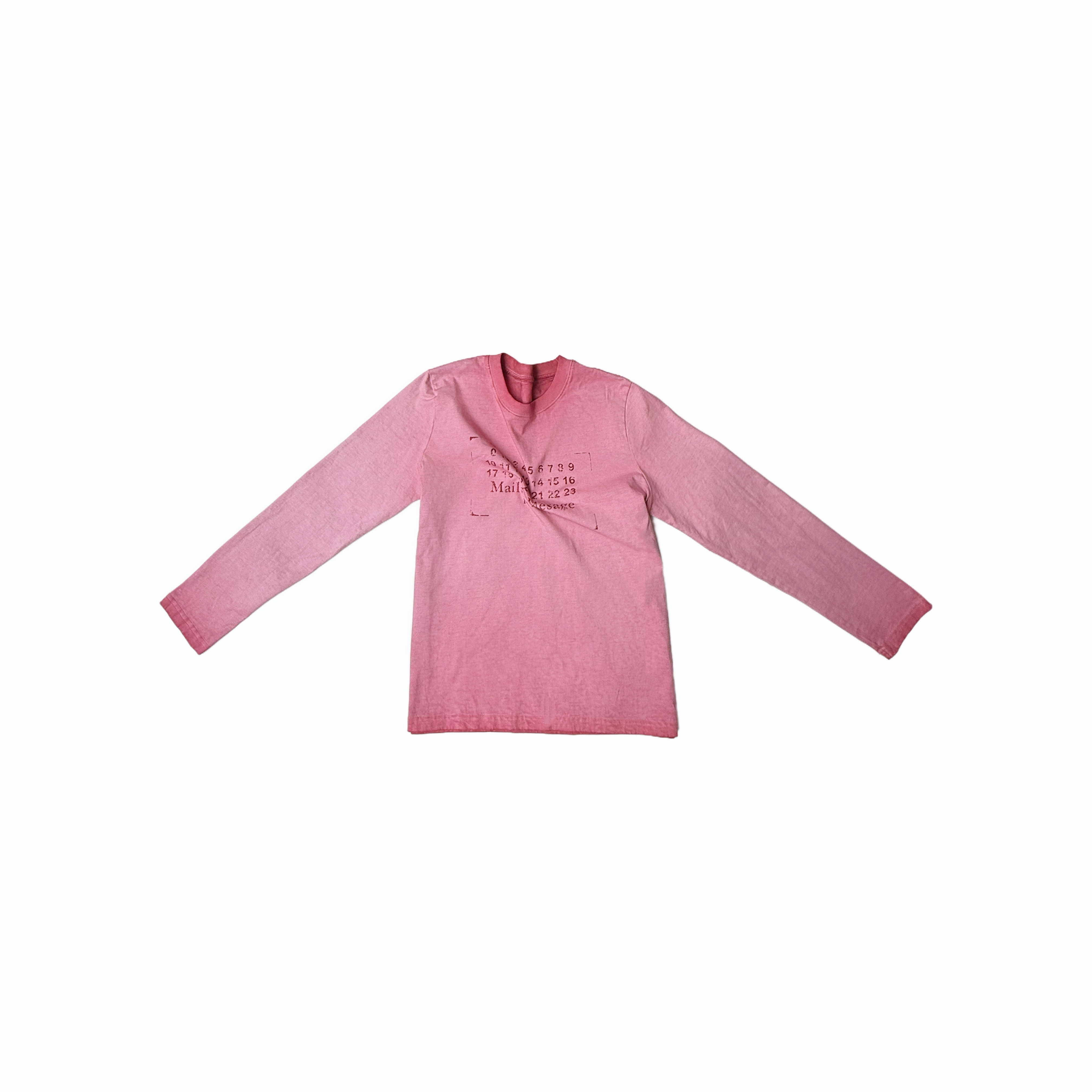 格格专属【暮樱】2025秋冬新款洗水喷色宽松圆领长袖T恤L102