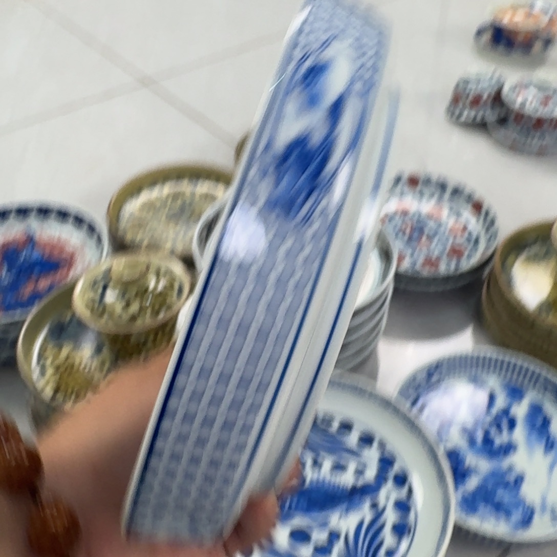 摆件青花山水大壶承