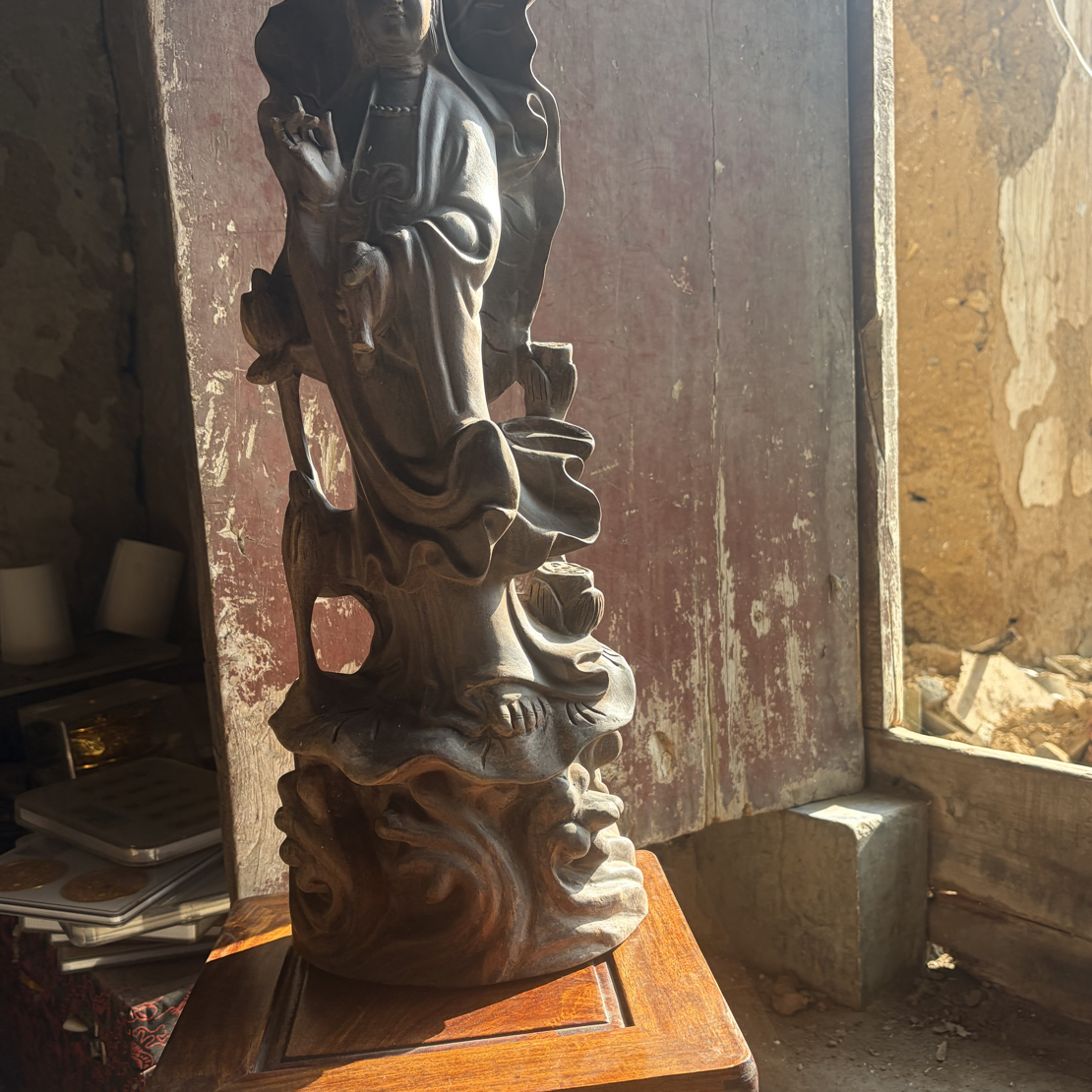 【闪购商品】福利木摆件复古工艺观音