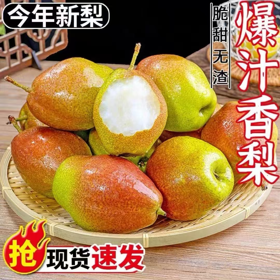 【2025头茬】红香酥梨新鲜水果当季整箱皮薄脆甜多汁现摘现发ZB