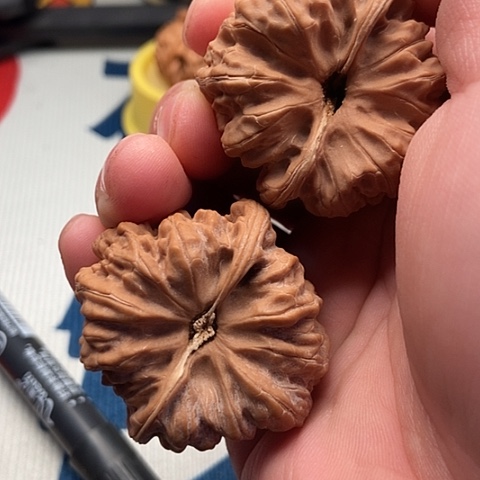 涛***文玩核桃把件凹底