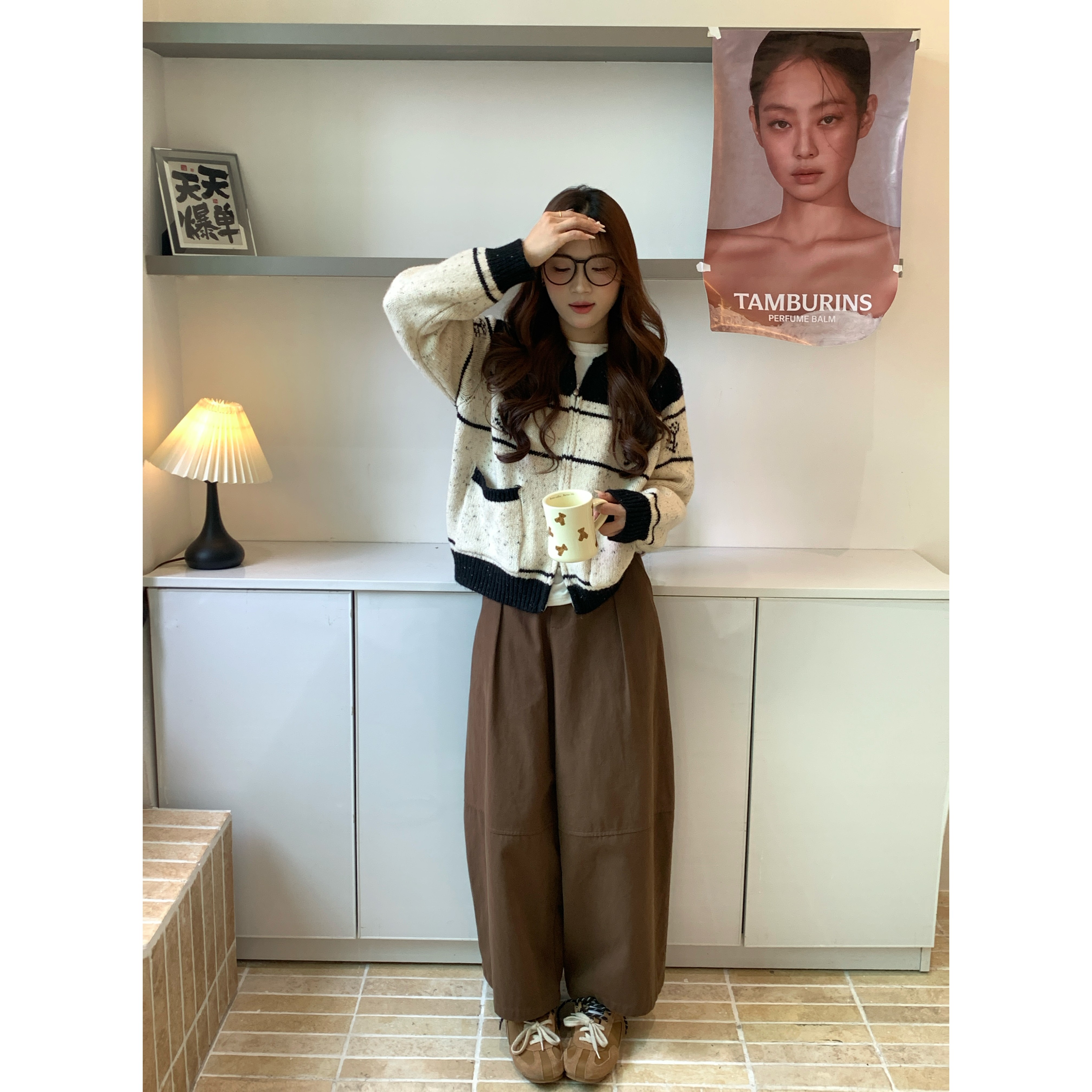 ONNI弯刀裤宽松阔腿裤早秋新款小个子松弛感显瘦灯笼休闲裤#8376