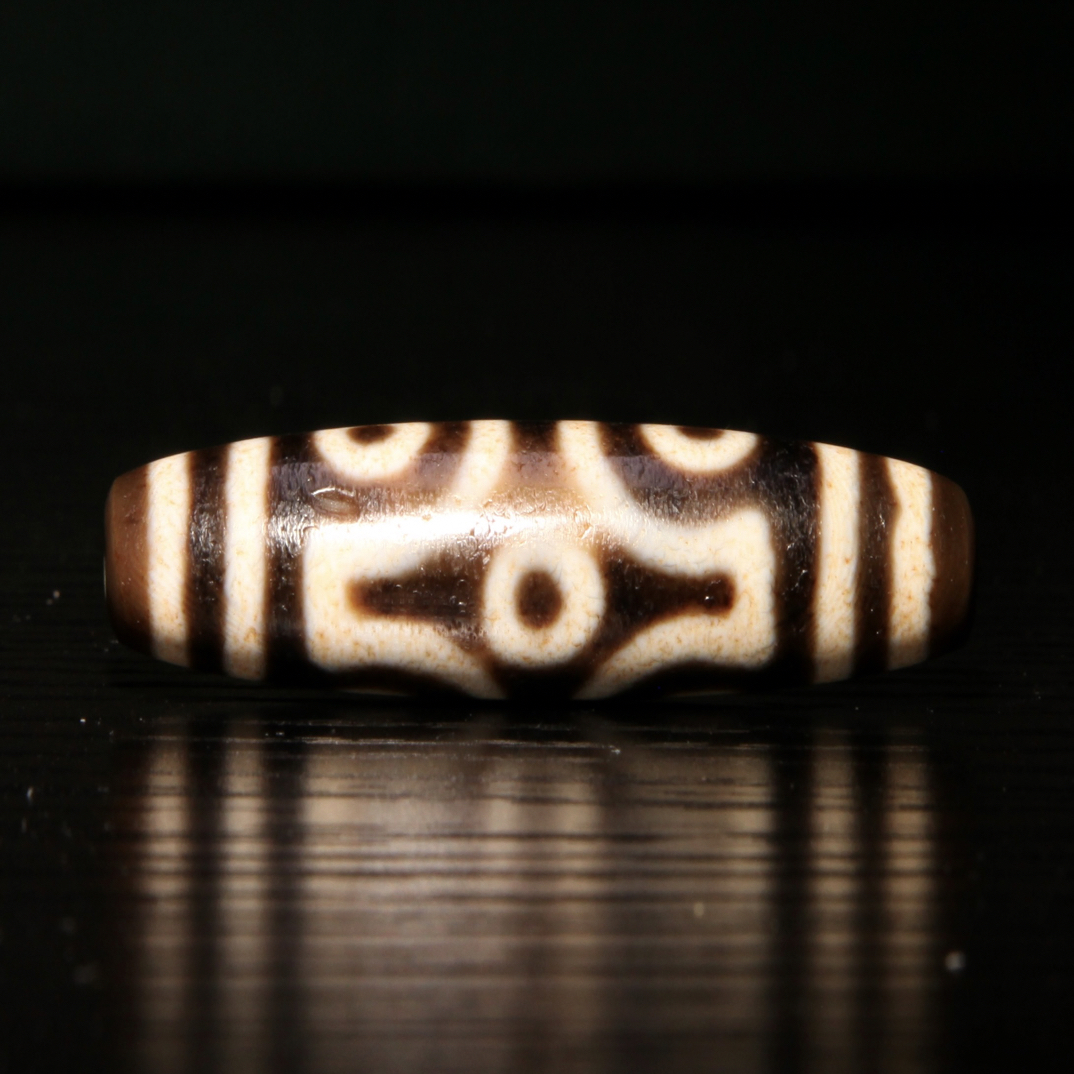 鹏程金刚十字六眼天珠54.4*12.7台珠台湾天珠牙黄天珠