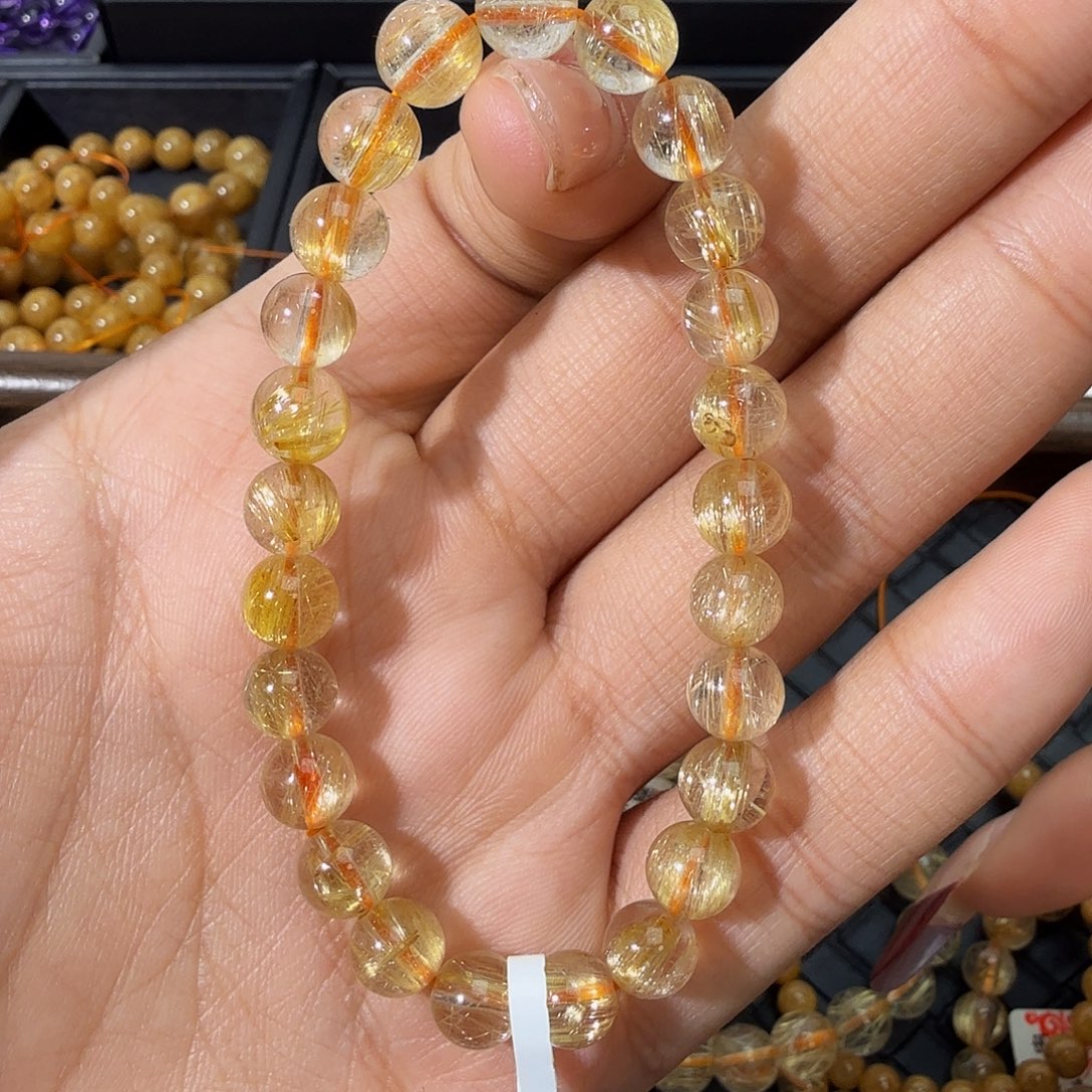 未镶嵌手链发晶天然金发晶