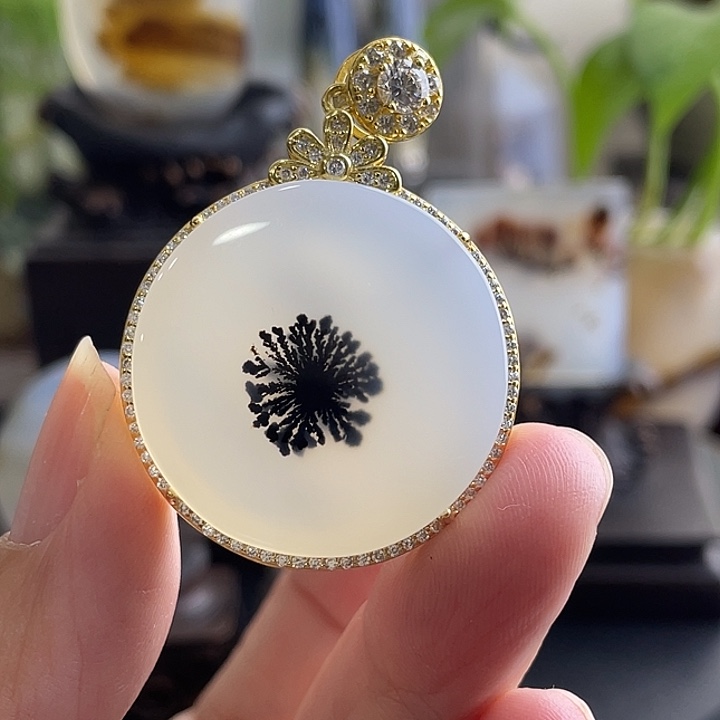 玛瑙/玉髓银S925镶嵌珠宝半成品