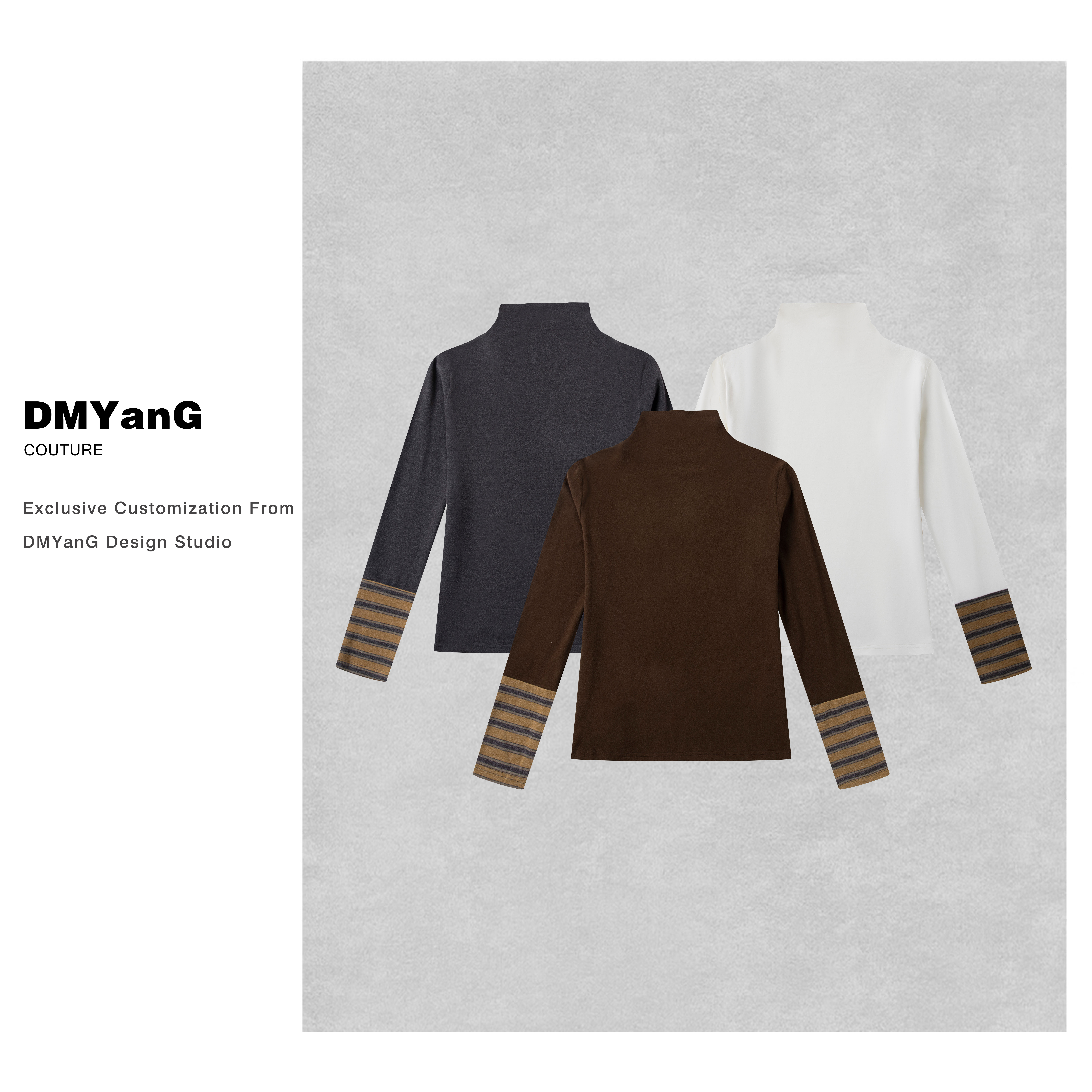 DMYanG/天丝羊毛半高领显瘦百搭长袖T恤DMY1664