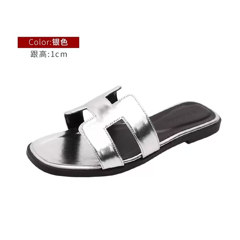 夏休闲款法式拖鞋女新款配裙子仙女风拖鞋666-6或666-7（H拖鞋）