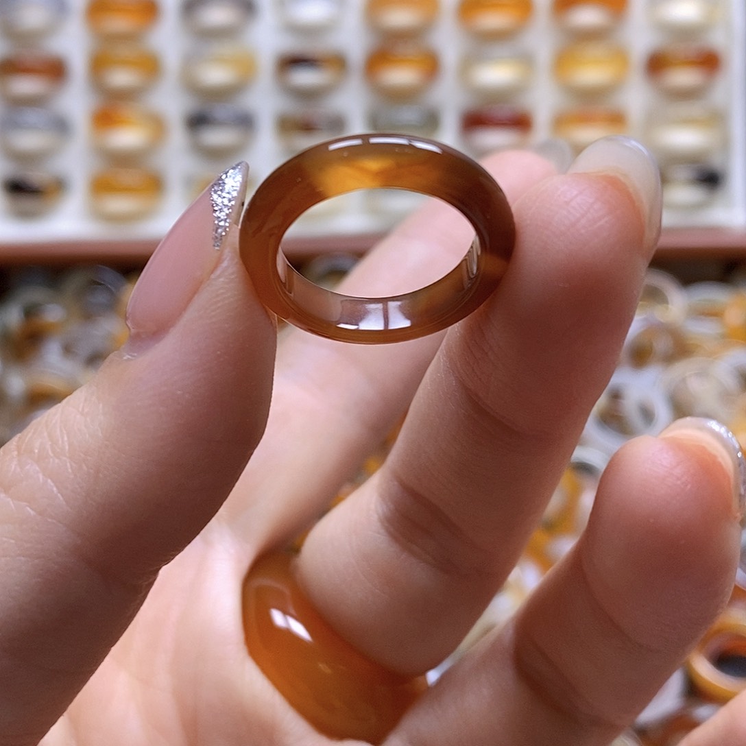 玛瑙/玉髓戒指合金V****）