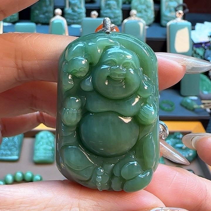 和田玉（碧玉）吊坠(不含链)未镶嵌