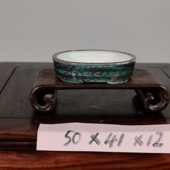 陶手工手绘大德堂釉盆