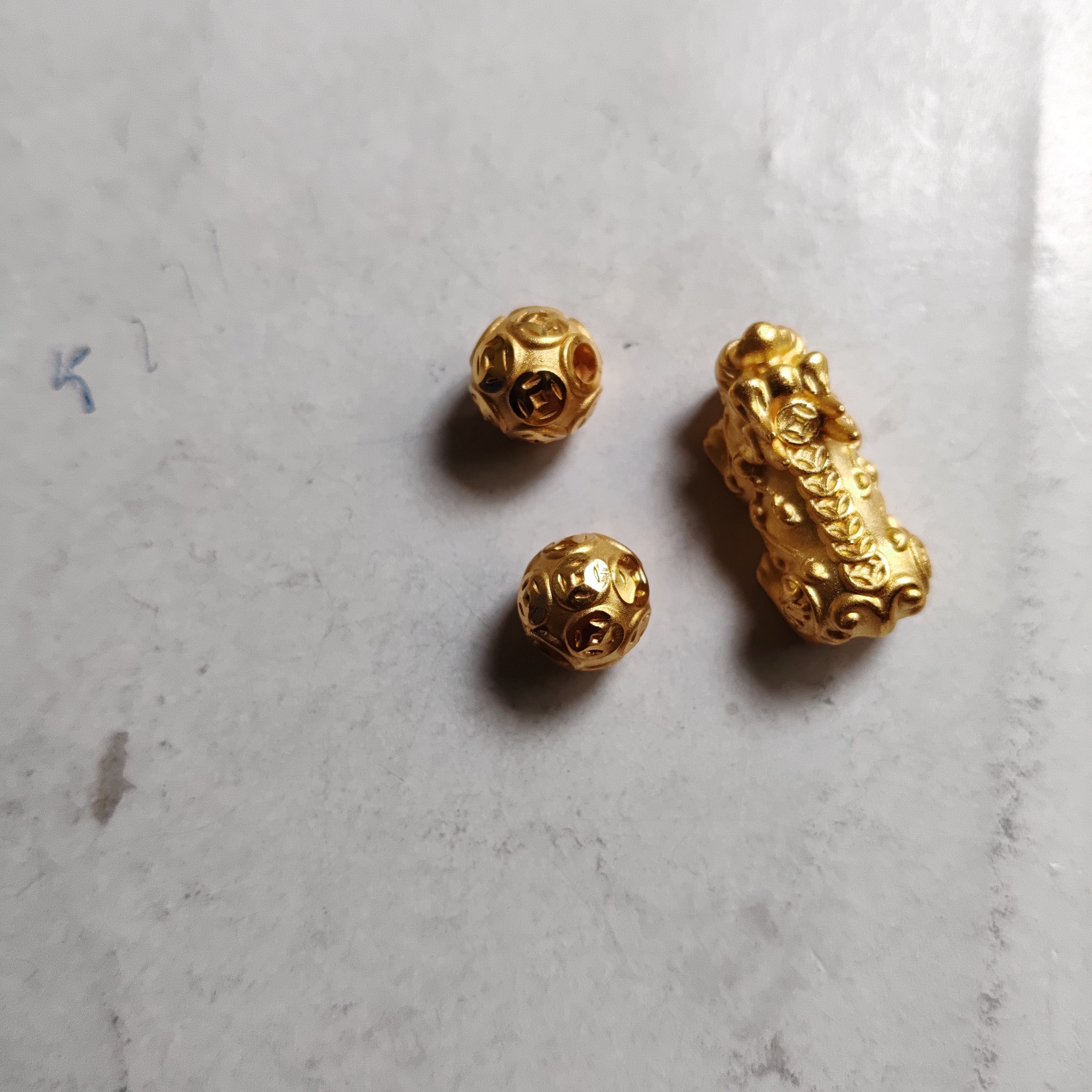 金元宝足金999貔貅珠子首饰