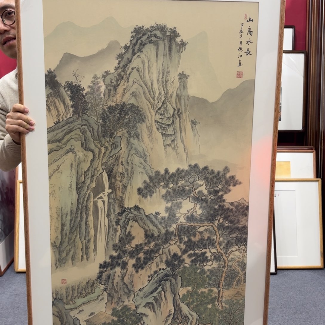 国画带框绘画160/80尺寸