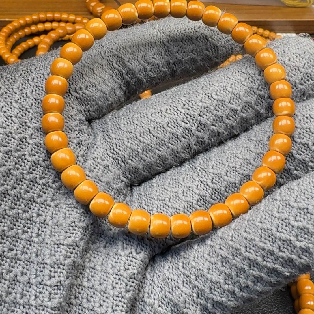 好***见手串/手链橄榄核6.2老挝正三花核尖单圈微白