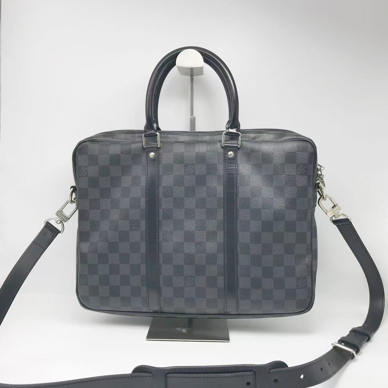 95新 LouisVuitton/路易威登 洋城二手 LV棋盘格公文包