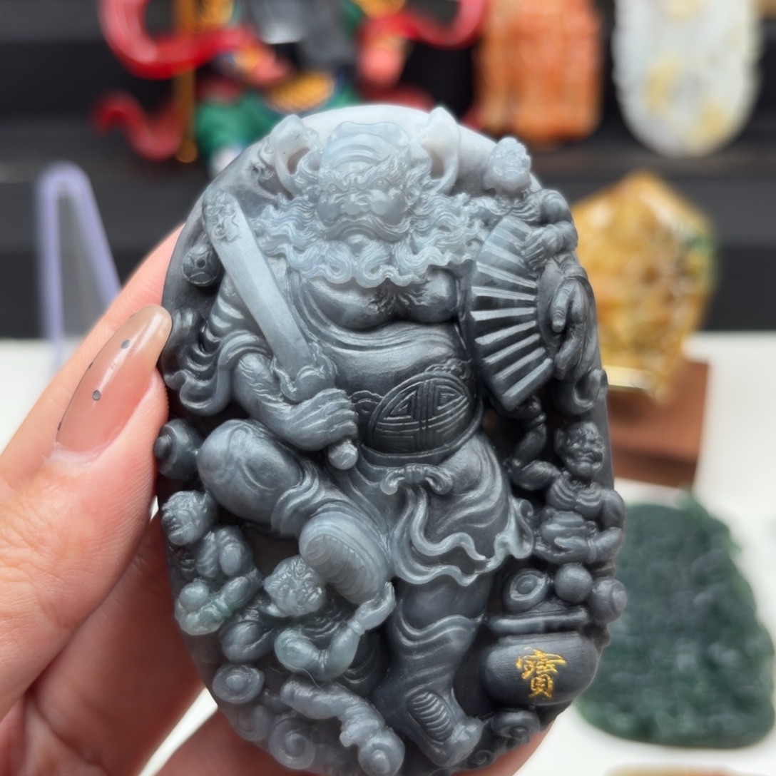 定制翡翠未镶嵌钟馗