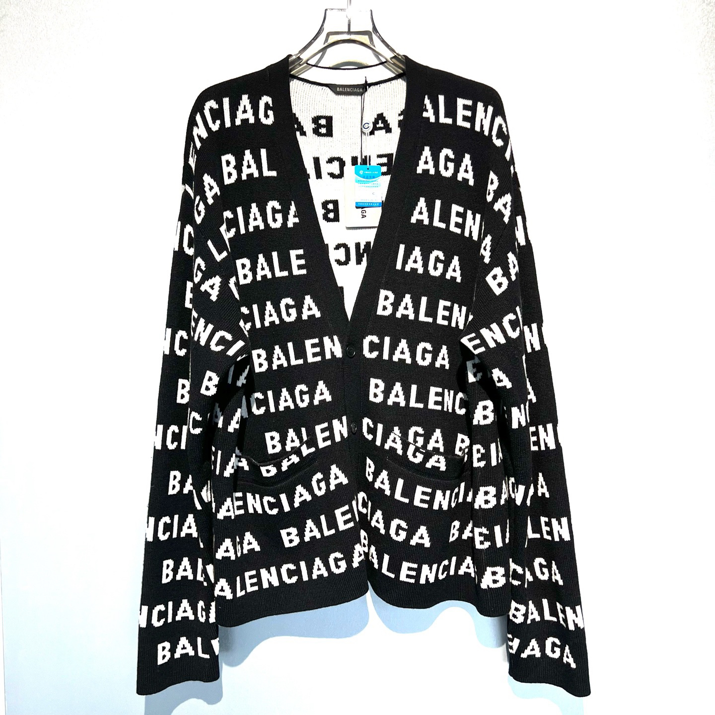 未使用 Balenciaga/巴黎世家 黑白弹幕毛衣/2码（北京）