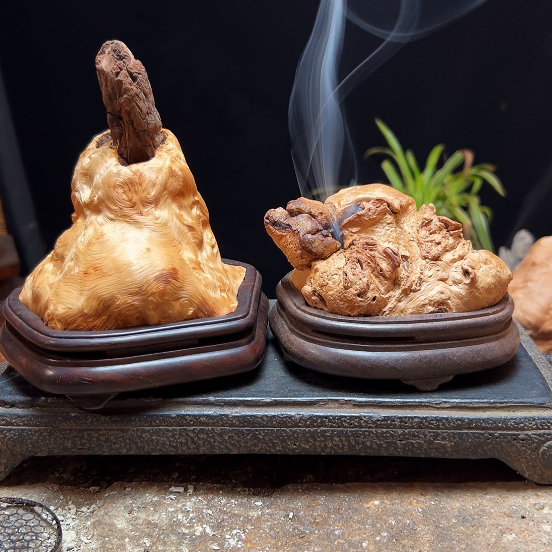 心***处荔枝木熏香成品香炉