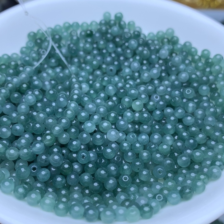 【闪购商品】翡翠手链未镶嵌卡3.5冰蓝水100个