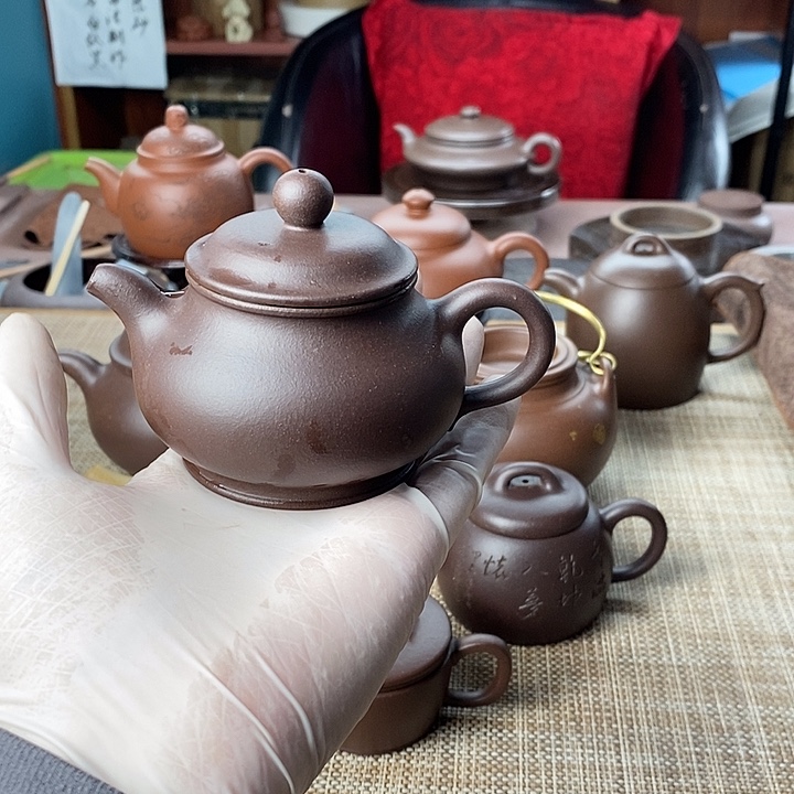 紫砂茶壶黃龙山原矿紫泥