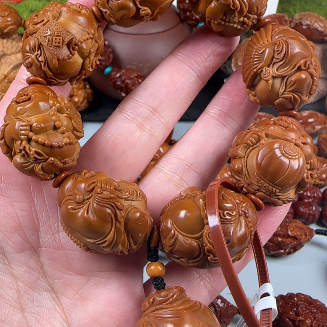 橄榄核手串/手链小*八宝弥勒