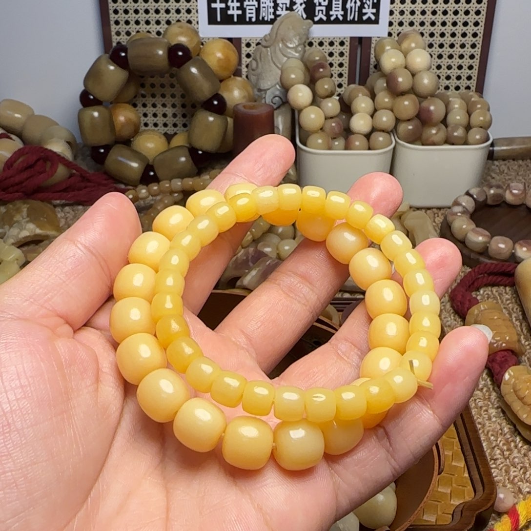 枣木鸡油黄两条单圈