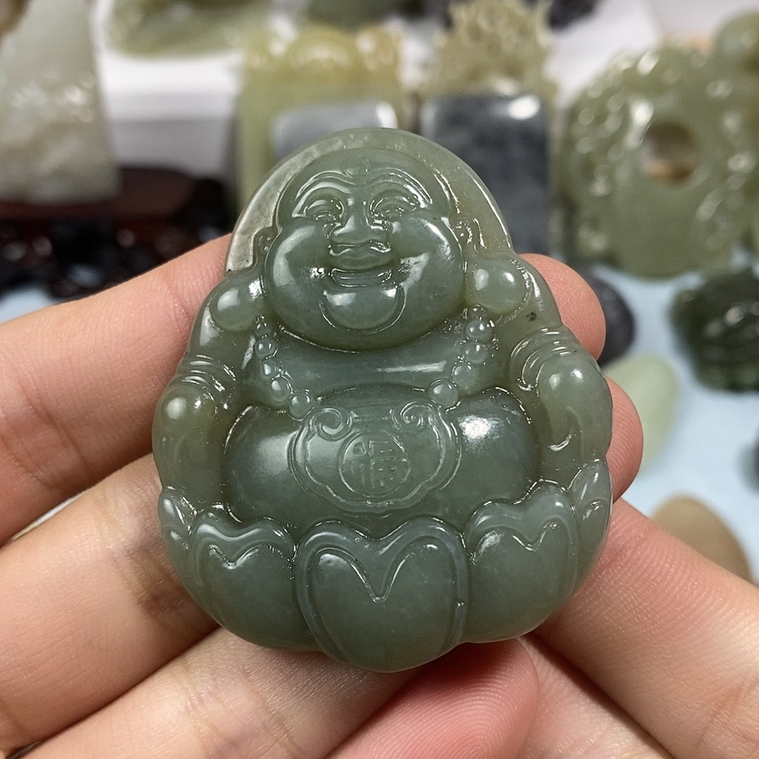 和田玉未镶嵌挂件