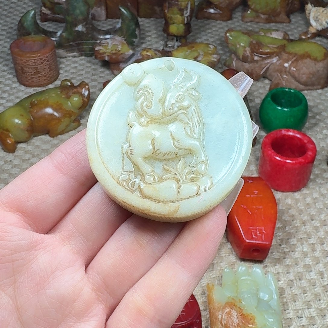 白玉菩提吊坠挂件