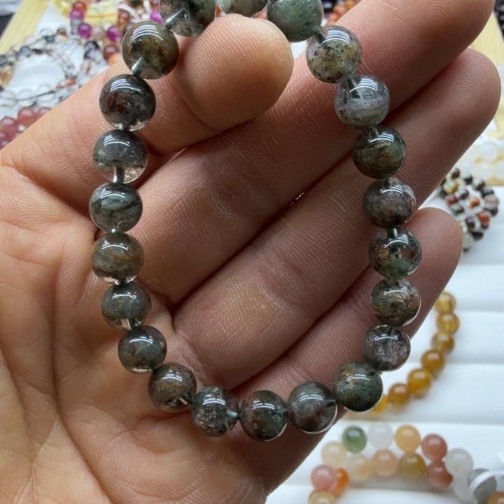 乡***活未镶嵌水晶手链天然