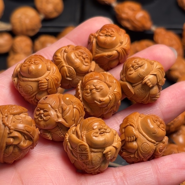 橄榄核手串/手链红**闪手串