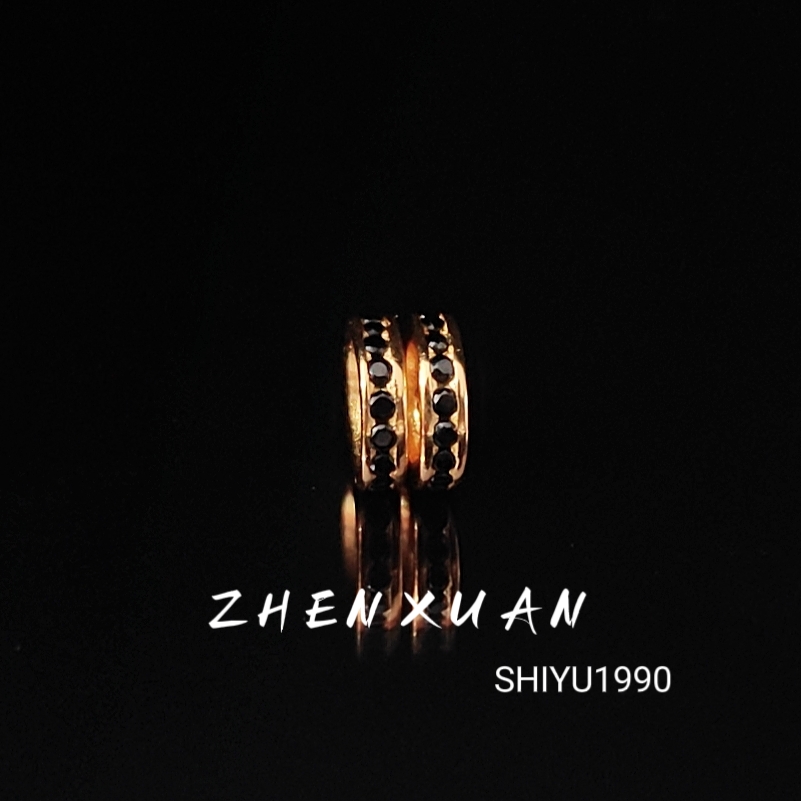 升级款精工黑钻六芒星钻片一对尺寸6mm+配饰（非苏醒六芒星隔片）