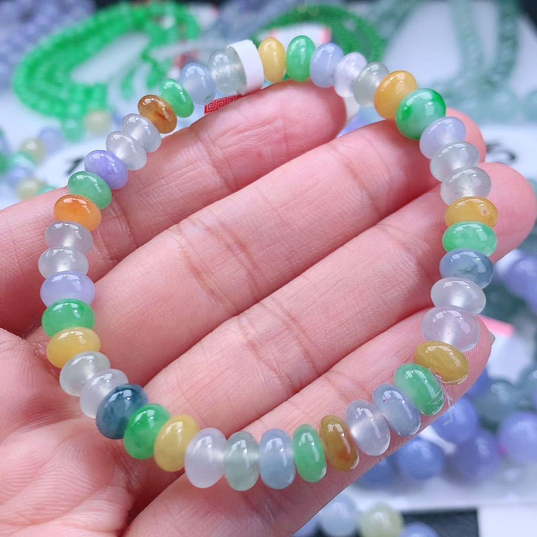 翡翠手串未镶嵌卡7mm