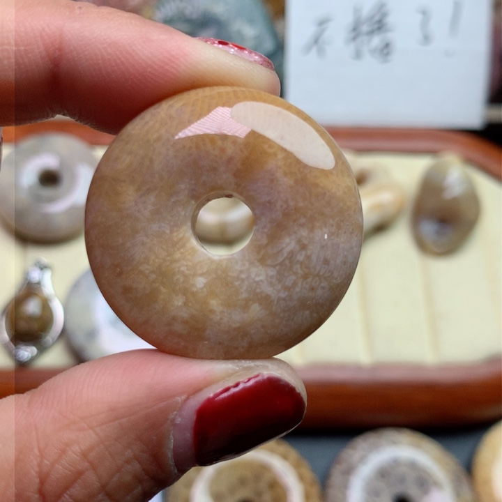 硅化珊瑚（珊瑚玉）颈饰未镶嵌