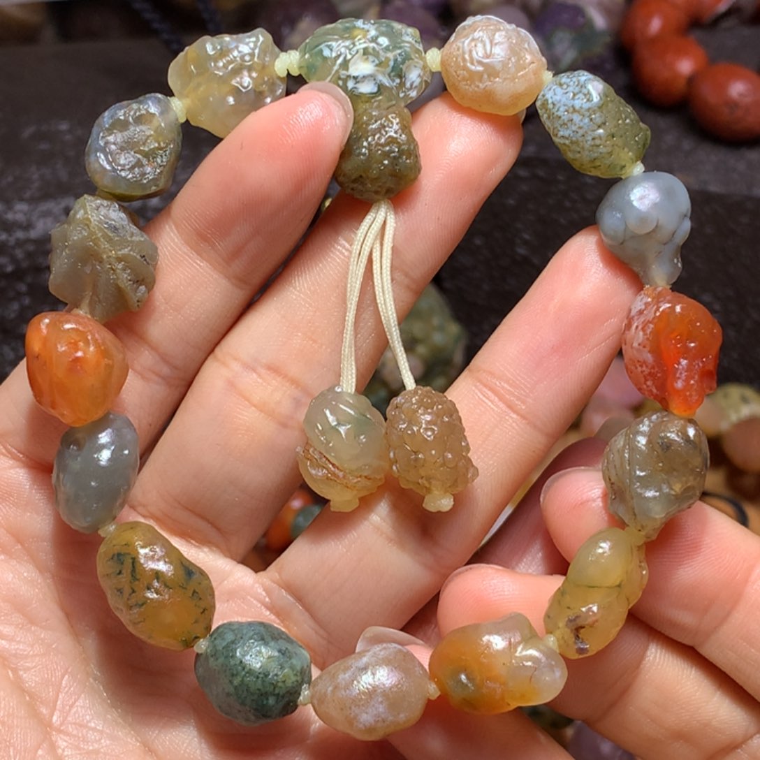 未镶嵌玛瑙/玉髓珠宝半成品