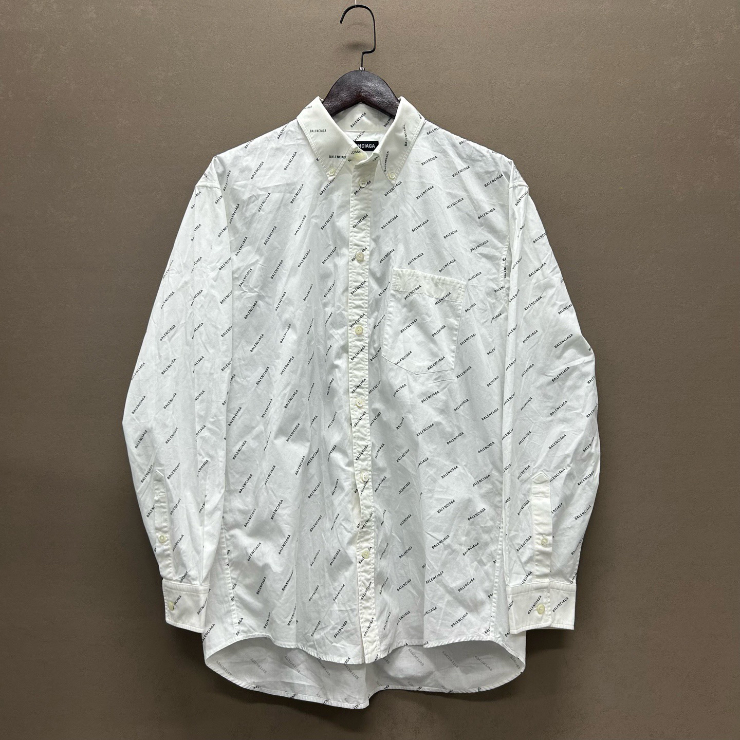 99新 Balenciaga/巴黎世家 （pm）满印logo衬衫 ys10003