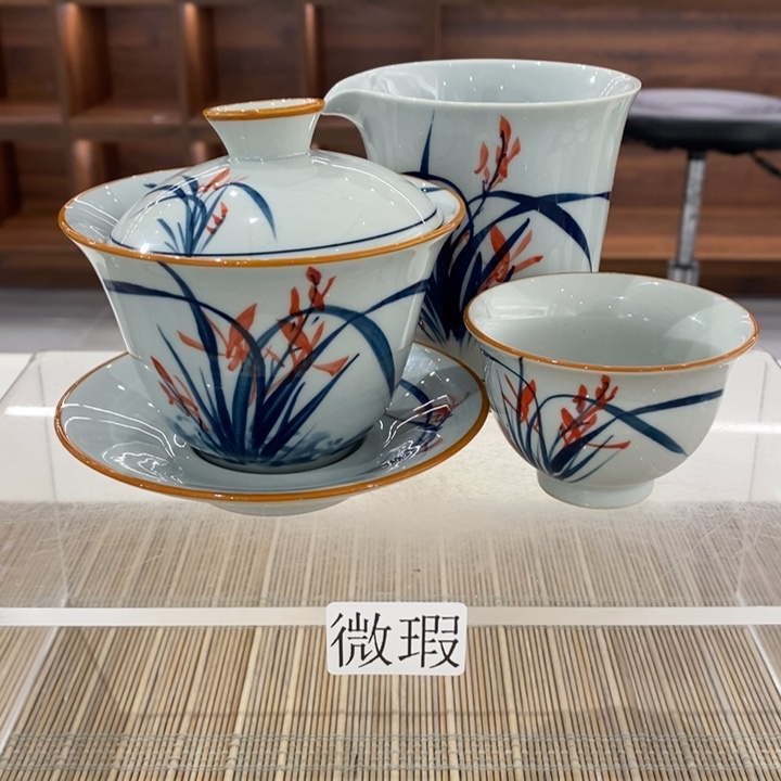 釉下老陶泥手工绘制