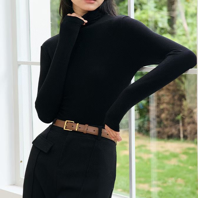 【修身打底衫】】秋冬高领绵羊毛保暖打底衫1005百搭长袖内搭上衣