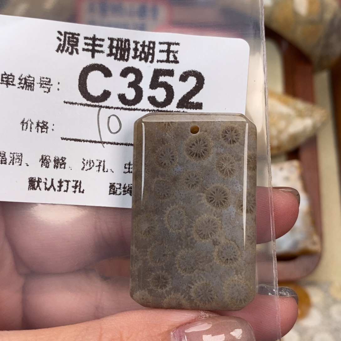 硅化玉颈饰未镶嵌苏*木