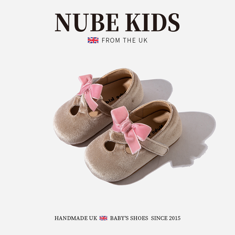 NUBEKIDS英国童鞋女童公主软底新款春秋宝宝学步小皮鞋35A251035